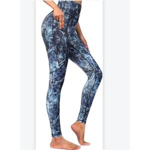 PANTALON DE SPORT Pantalons de Yoga Confortables Imprimés pour Femmes Casual-Pratique pour Le Sport-Running Sports Pants blanc