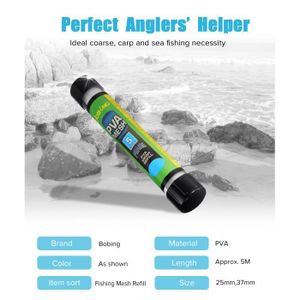 7 mètre recharge pêche à la carpe Pva maille 7 mètres étroit 25mm stocking /& piston