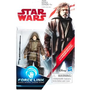 FIGURINE - PERSONNAGE Star Wars Force Link 2.0 : Luke Skywalker - Figurine 9.5 cm Jedi Exile - Personnage Disney - Nouveaute