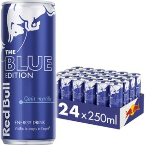 BOISSON ÉNERGÉTIQUE Red Bull, boisson énergisante goût Myrtille, 24x25