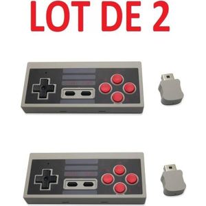 MANETTE JEUX VIDÉO 2 X Manette NES contrôleur sans fil pour Nintendo 