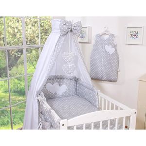 TOMI - Parure pour lit Bébé 60x120 cm Trois oursons + Etoiles Grises -  Housse de couette, taie d'oreiller, tour de lit. - Cdiscount Puériculture &  Eveil bébé