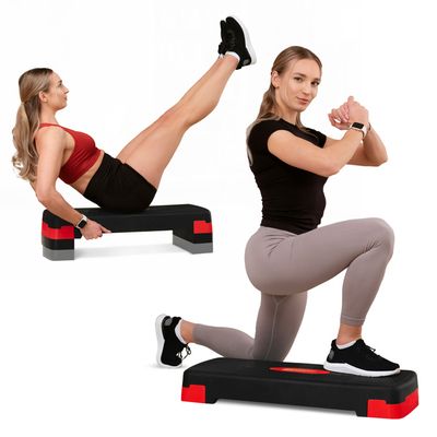 GOPLUS Stepper Fitness Hauteur Réglable 3 Niveaux - Plateforme Aérobic Antidérapante Gris