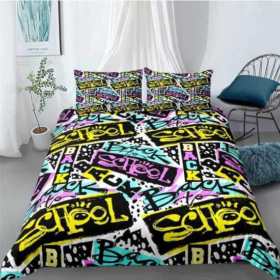 STARSAY Hunter X Hunter Parure de lit en microfibre avec housse de couette 135 x 200 cm et 2 taies d'oreiller, impression 3D Article de fan du dessin animé (Killua Zoldyck STARSAY Hunter X Hunter Parure de lit en microfibre avec housse de couette 135 x 200 cm et 2 taies d'oreiller, impression 3D Article de fan du dessin animé (Killua Zoldyck