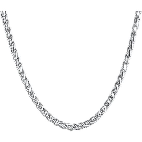 Collier Chaîne Figaro En Acier Inoxydable - Maille 6 Mm, Longueur 51 Cm - Pour Homme Et Femme - Cadeau Avec Boîte - 2