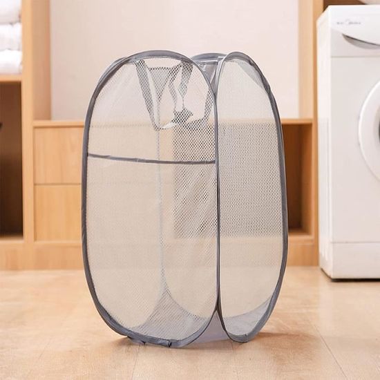 Panier à Linge Pliable 3 Compartiments - En Tissu Oxford Avec Poignées - Léger Et Pratique Pour Maison, Chambre, Dortoir