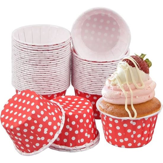 Gobelets à Cupcake en Papier à carreaux rose et vert, 50 pièces, doublure  de Cupcake, pour