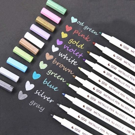 Marqueur Métallique Pens Lypumso 10 stylos de différentes couleurs... 