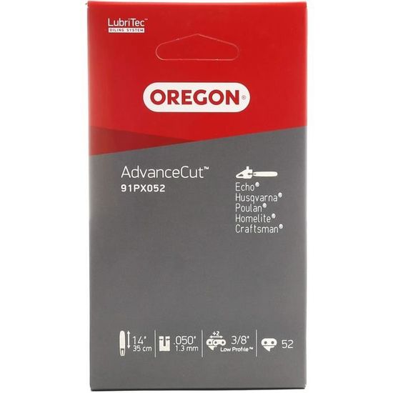 Chaîne De Tronçonneuse Oregon AdvanceCut 91PX - Pour Guides 40 Cm, 57 Maillons, Jauge 1.3 Mm