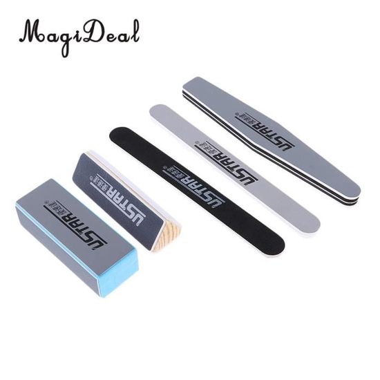 Lot De 20 Bâtons De Ponçage Double Face - Bois, 13,7 Cm, Finition Fine Et Rugueuse, Pour Modèles, Bijoux, Ongles