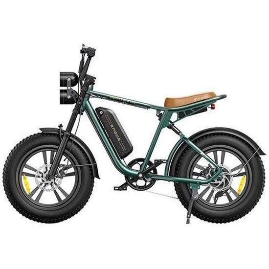 Velo Electrique ENGWE M20 autonomie 75km tout suspendu 20 pouces fat bike de ville VTT draisienne electrique 48V13Ah Vert