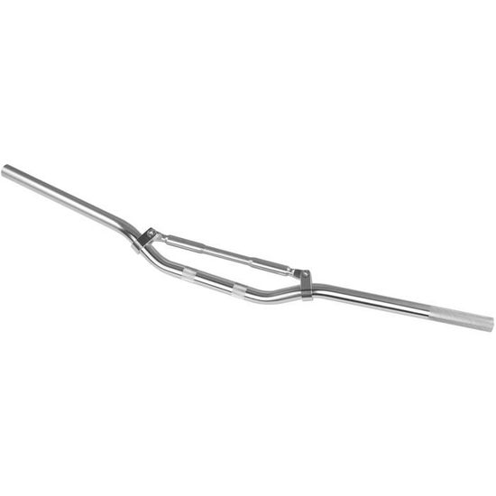 A-Pro Guidon Aluminium Moto Cross Enduro Pliage Bas 22mm Argenté - Avec Barre Transversale
