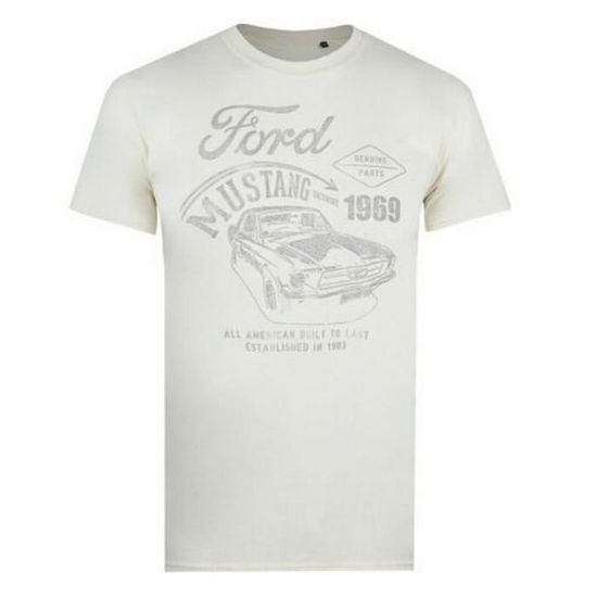 Drive The Classic Ford Mustang. T-shirt In Heather Grey Colour &ndash; Automotive Art By Lukas Loza
