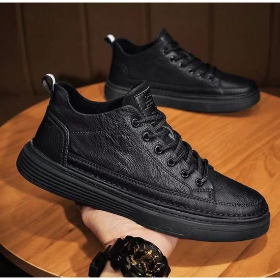 Baskets Hommes En Similicuir – Sneakers Plates Légères – Semelle Antidérapante – Confortables Pour Marche, Sport Et Quotidien - 7