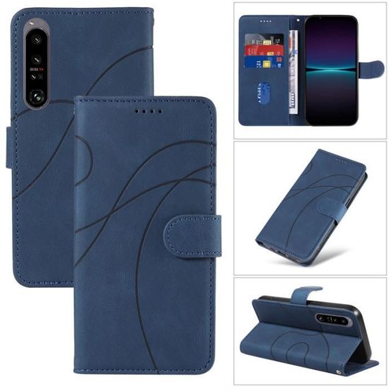 Étui Portefeuille En Similicuir Marron Pour Sony Xperia 5 IV - Avec 7 Emplacements Cartes