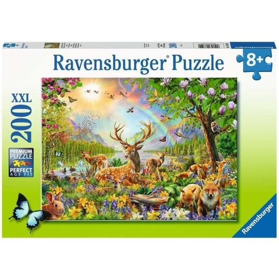 Puzzle Ravensburger 100 Pièces XXL – La Forêt Magique – Dimensions 49 X 36 Cm – Dès 7 Ans