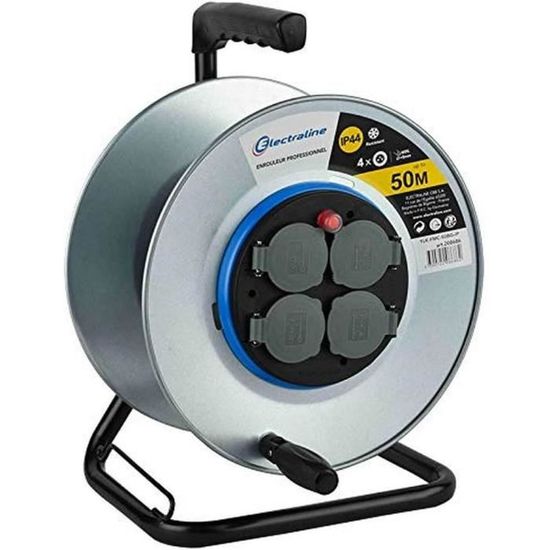 Enrouleur de câble électrique 40m - H05VVF - 3G 1,5mm², SCHNEIDER ELECTRIC