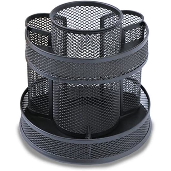 Lenfuos Organiseur De Bureau, 5 Compartiments, Rotatif à 360°, Porte