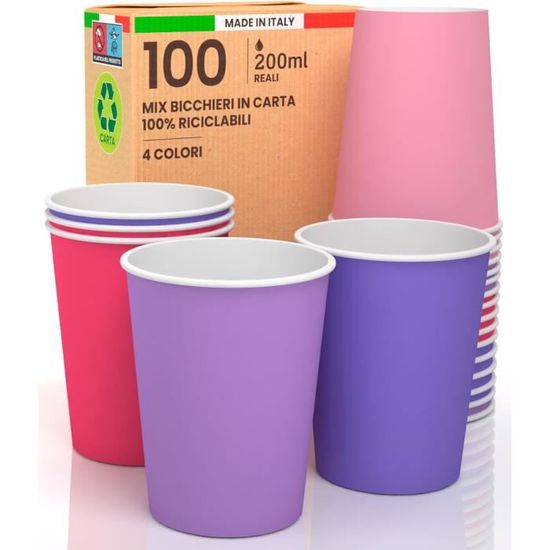 Marketcaffe Lot De 1000 Gobelets Jetables En Papier De 180 Ml