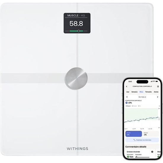 Withings Body Scan Blanc - Balance connectée - Rue du Commerce