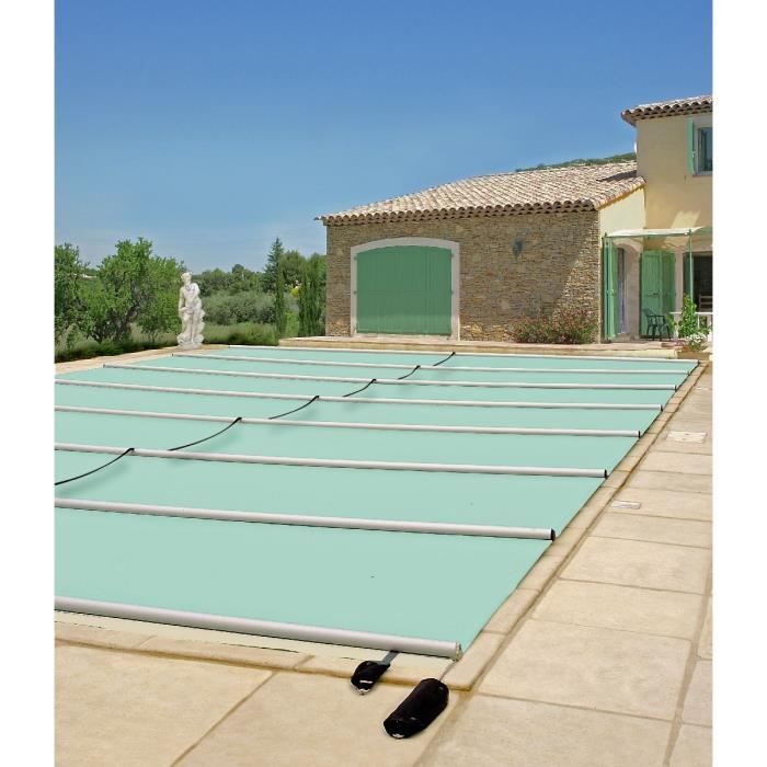 Couverture à barres pour piscine bois 6x3 m