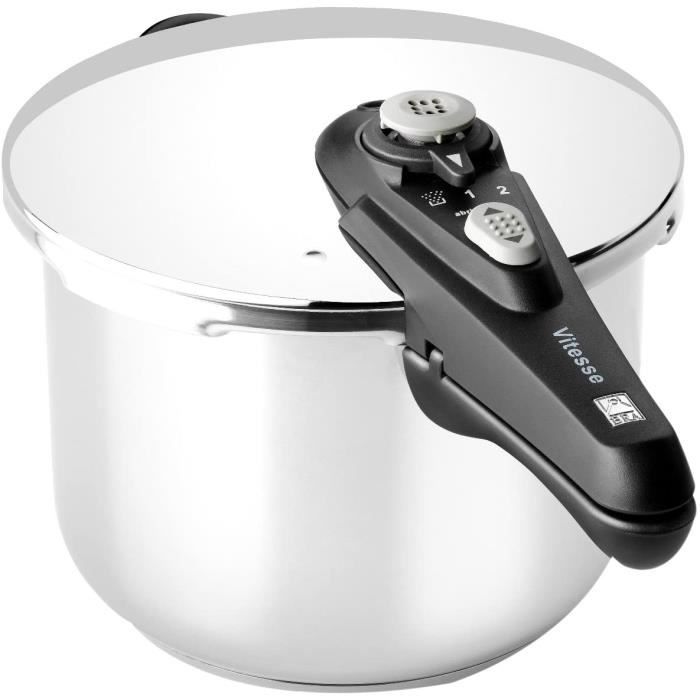 BRA Vitesse - Autocuiseur Rapide, 9 l, Acier Inoxydable 18/10