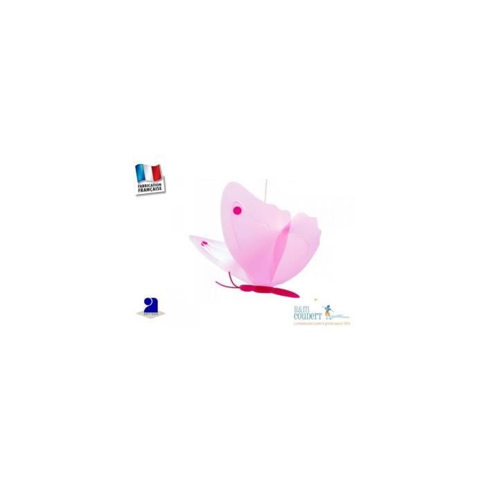 PAPILLON-Suspension L42cm rose et framboise Rosemonde et Michel Coudert - designé par Rosemonde et Michel Coudert