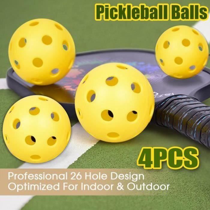 4pcs 26 Trous Pickleball Balles de Golf Flux D'air Creux Pratique de Golf Professionnel Intérieur et Extérieur Sport Bo59555