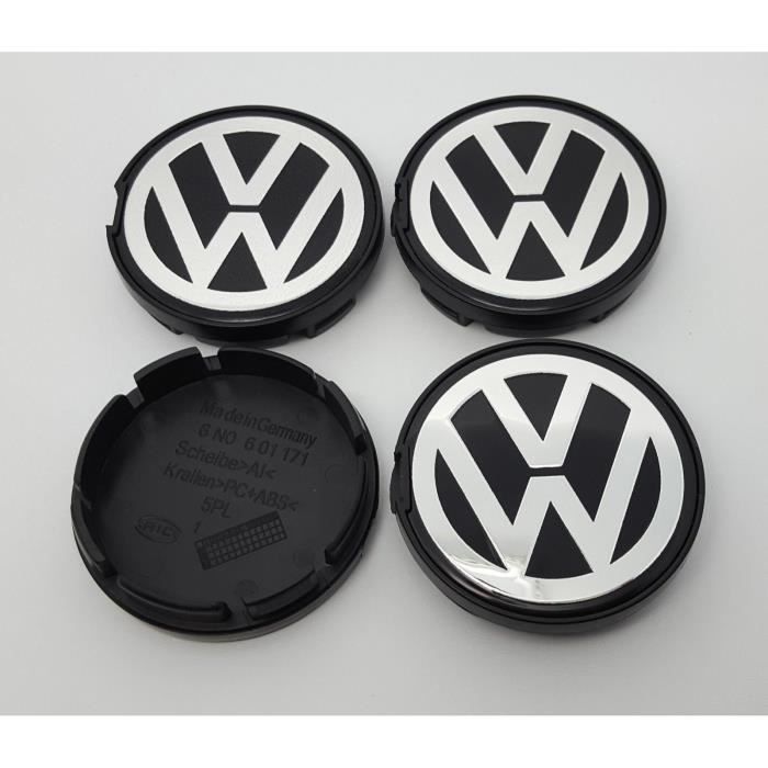 4x 55mm VW Logo Jante Cache Moyeu Centre De Roue Piqûres Emblème Pour Volkswagen#6N0 601 171