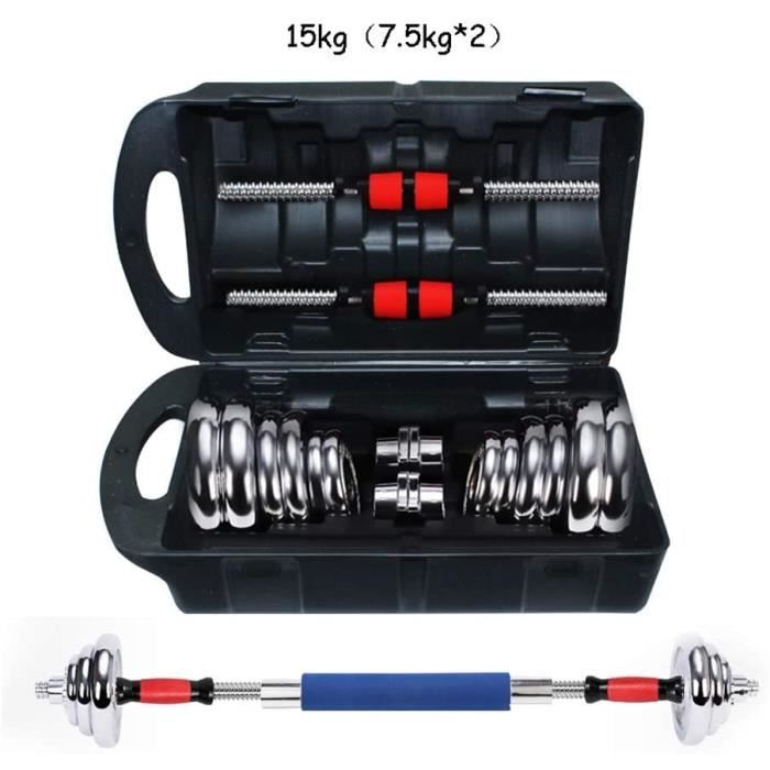 Halteres YC Haltères Dumbbell Musculation Electroplating Hommes haltère avec Barbell Boxed réglable Poids H1452