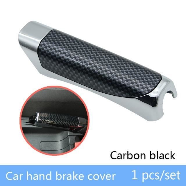 Décoration Véhicule,BOOMBLOCK voiture couvre frein à main en Fiber de carbone style pour VW Polo Golf 4 5 Passat - Type 1Pcs #A