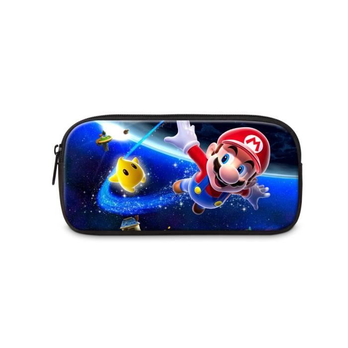 TROUSSE DE MAQUILLAGE Taille Design 10 Sac de rangement à motif de dessin animé Mario 3D, fournitures de papeterie pour enfants, s