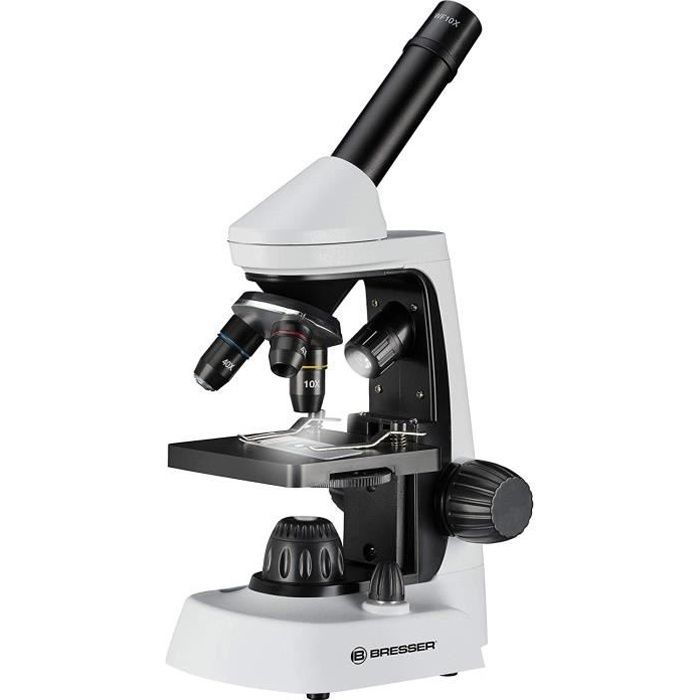 Bresser microscope 40x-2000x junior 30 cm acier blanc 8-pièces