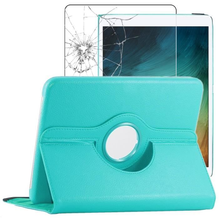 ebestStar ® pour Samsung Galaxy Tab A7 10.4 T505 (2020) - Housse PU Cuir Rotatif 360 + Film protection écran en VERRE Trempé, Bleu