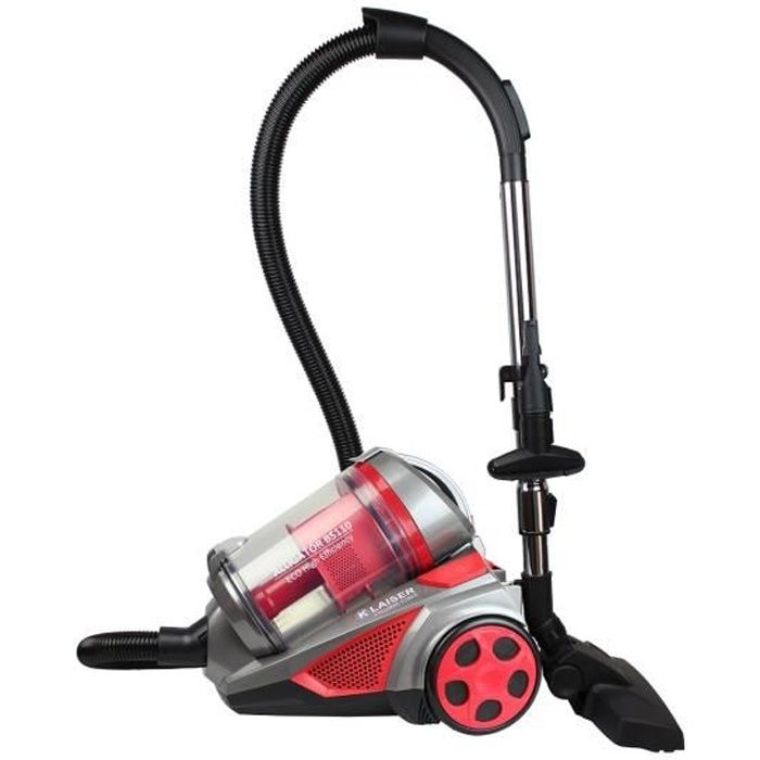 KLAISER - 1600W - Aspirateur Sans Sac Multi Cyclone Alligator Xtreme Force - Pure Air - Ultra Confort - Cordon Extra Long 7 Mètres