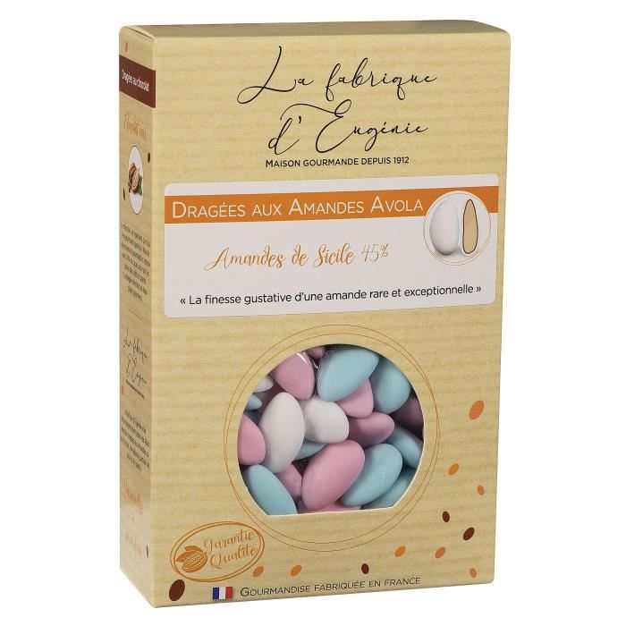 LA FABRIQUE D'EUGENIE Dragées aux Amandes Avola 45% - Assortis - 500 g