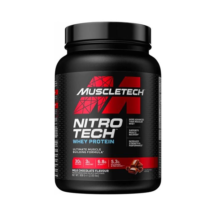 Suppléments pour les sportifs Guérison et reconstruction des muscles MuscleTech Nitro Tech Performance Series chocolat au lait 2...