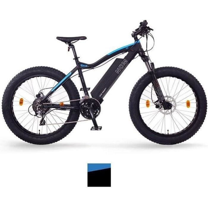 Vélo Electrique Fat-Bike 26'' NCM Aspen Plus, Batterie 48V 16Ah, 24 vitesses, Noir