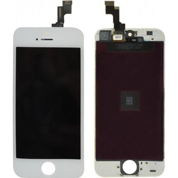 Ecran LCD Retina Premium + Vitre tactile + chassis Blanc iPhone 5S / SE