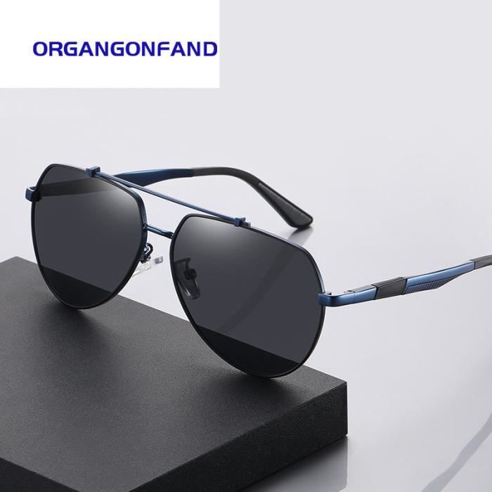 ORGANGONFAND Lunettes polarisées pour hommes-Lunettes de soleil conducteur-Miroir Toad-Miroir de pêche