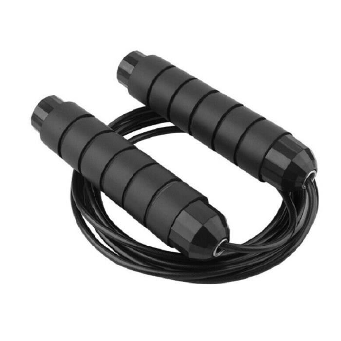Corde à sauter petit équipement exercice physique fil de diamant roulement Fitness perte de poids formation minceur yoga, noir