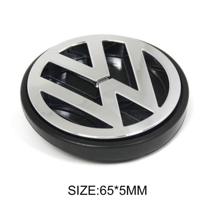 CAPUCHONS DE CENTRE DE ROUE VW CAPUCHON DE MOYEU DE JANTE POUR Volkswagen PASSAT Jetta GOLF Bettle, argent et noir, 65mm