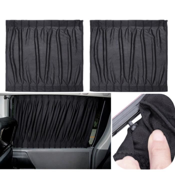 2 pièces De Voiture Fenêtre Rideau Coulissant Bouclier Protection UV pour Véhicule PARE-SOLEIL - BANDE SOLAIRE - FILM SOLAIRE