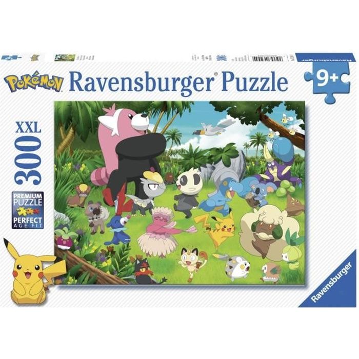 POKÉMON Puzzle 300 pièces XXL - Pokémon sauvages - Ravensburger - Puzzle Enfant 300 pièces - Dès 9 ans