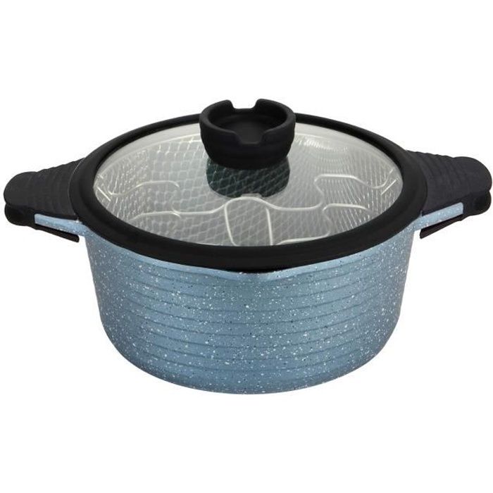ROSSETTO Friteuse-Faitout Evolution 2 en 1 avec Panier Friteuse + Couvercle Verre - 24cm