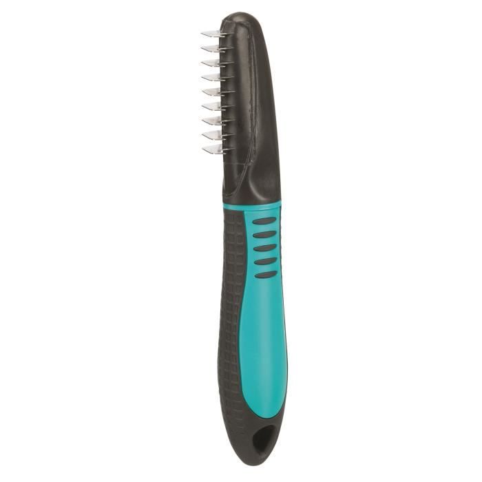 TRIXIE Peigne démêlant à dents tordues - 18 cm - Pour chien