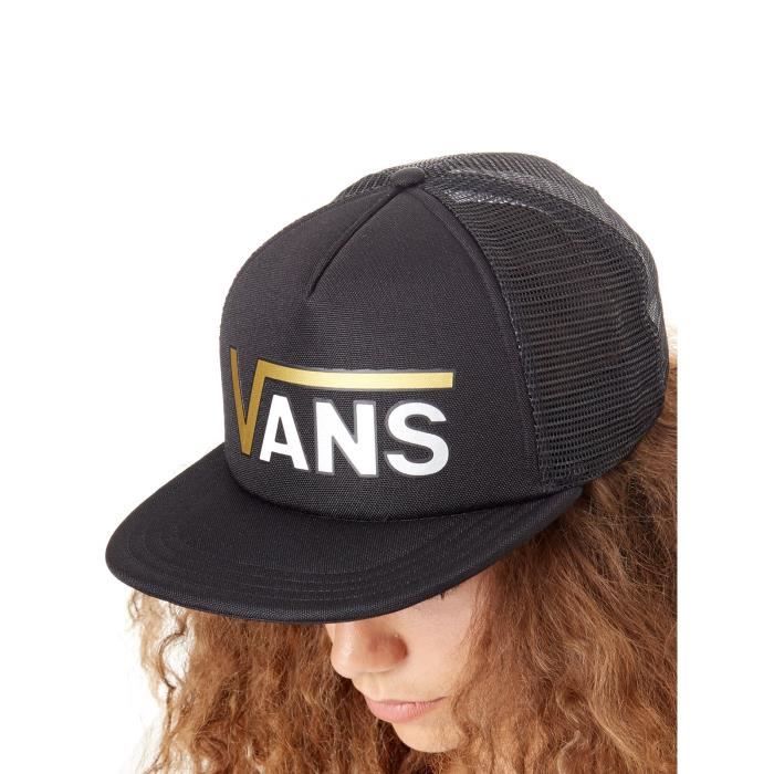 Casquette Camionneur Femme Vans Beach Girl - Flying V Noir-Metallic