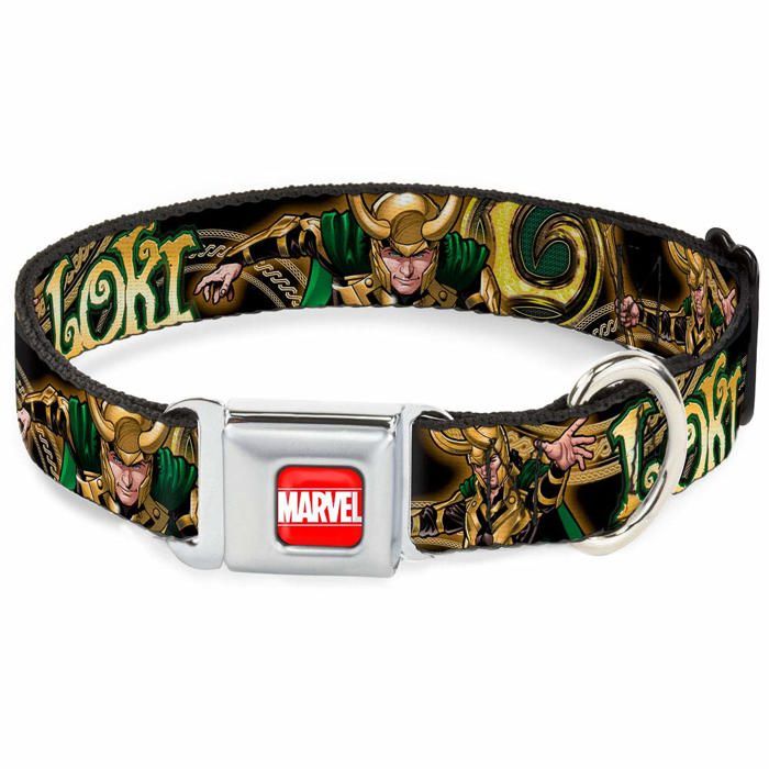 Meilleurs prix pour Collier Buckle down - DC-WAV037-M - 9-38,1 cm l'univers Marvel Loki Poses Noir/dore/Vert Collier de Chien