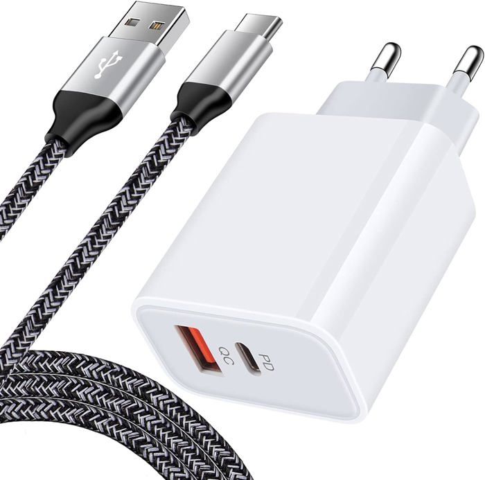 Chargeur Mural Double Port UK 20W PD + QC3.0 - Rapide Pour IPhone 15, Samsung, Voyage