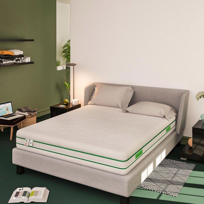 Matelas à Ressort ensachés et Mousse Mémoire de Forme 140x190 cmBALDIFLEXGreen Springépaisseur 25 cmConfort Ferme